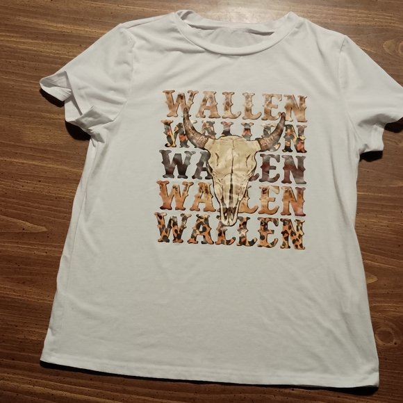 MORGAN WALLEN T-SHIRT - Medium // Country Music Band Tee Shirt Cattle Skull - Picture 5 of 6